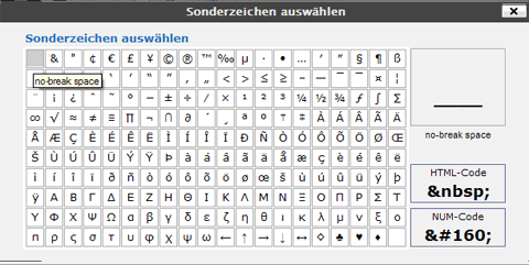 Sonderzeichen einfügen Sonderzeichen einfügen in WordPress